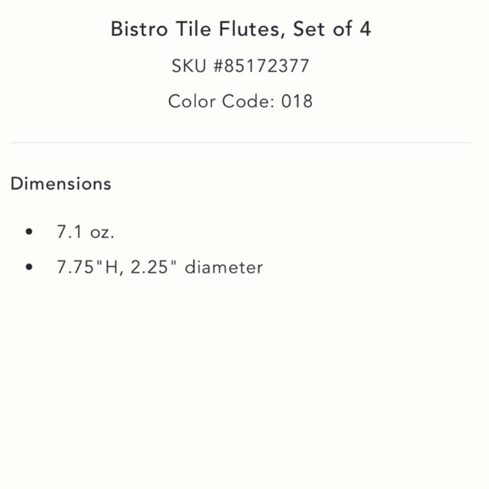 Anthropologie Bistro Tile Flutes 24k gold (2) NWT - Picture 4 of 7